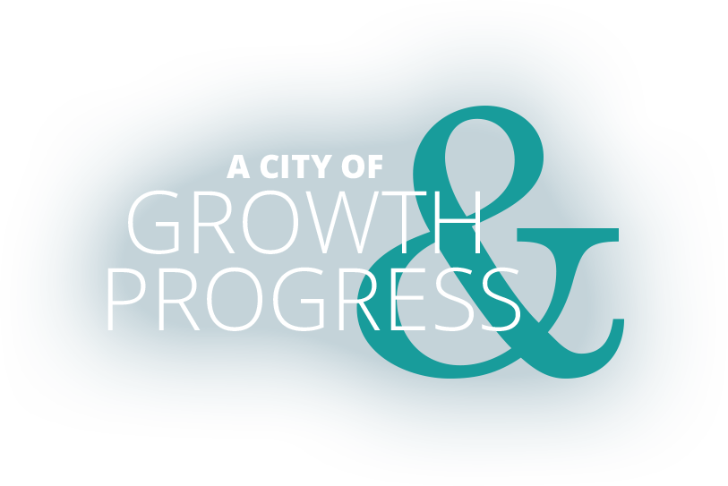 a city of growth and progress graphic