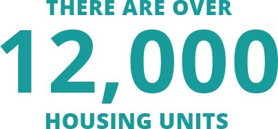 there are over 12,000 housing units