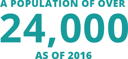 a population of over 24,000 as of 2016