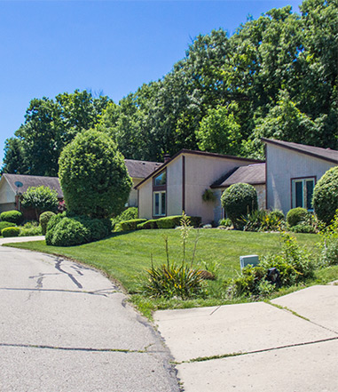 front view of neighborhood house
