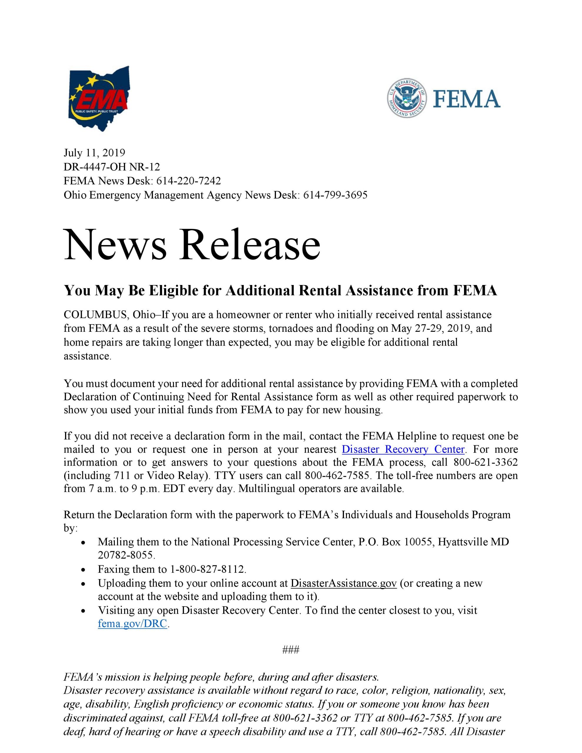 You May Be Eligible for Additional Rental Assistance from FEMA ...