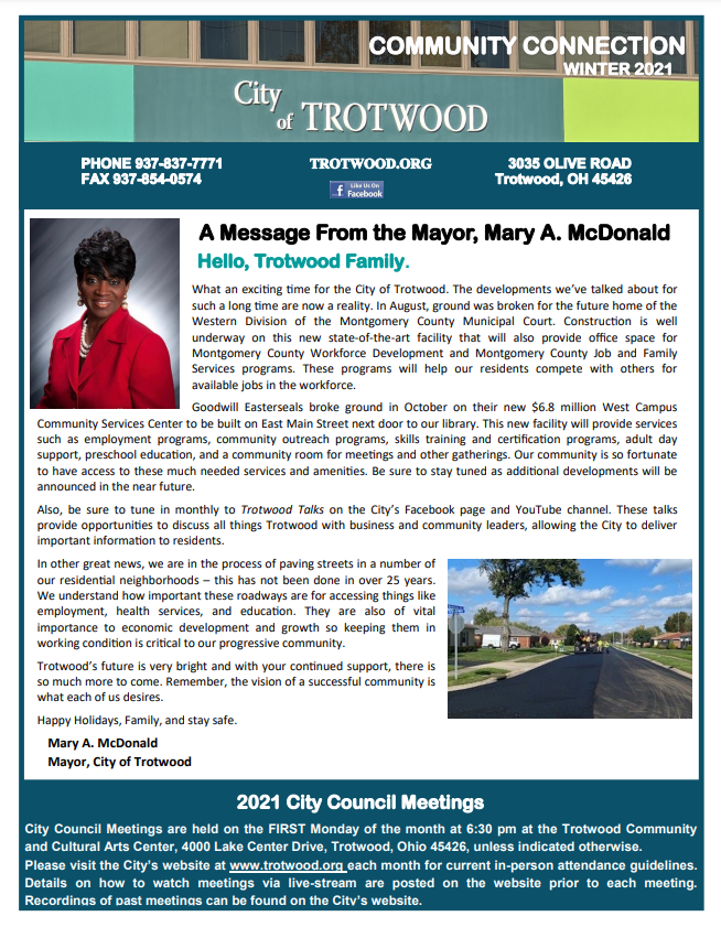 2021 winter newsletter - cover